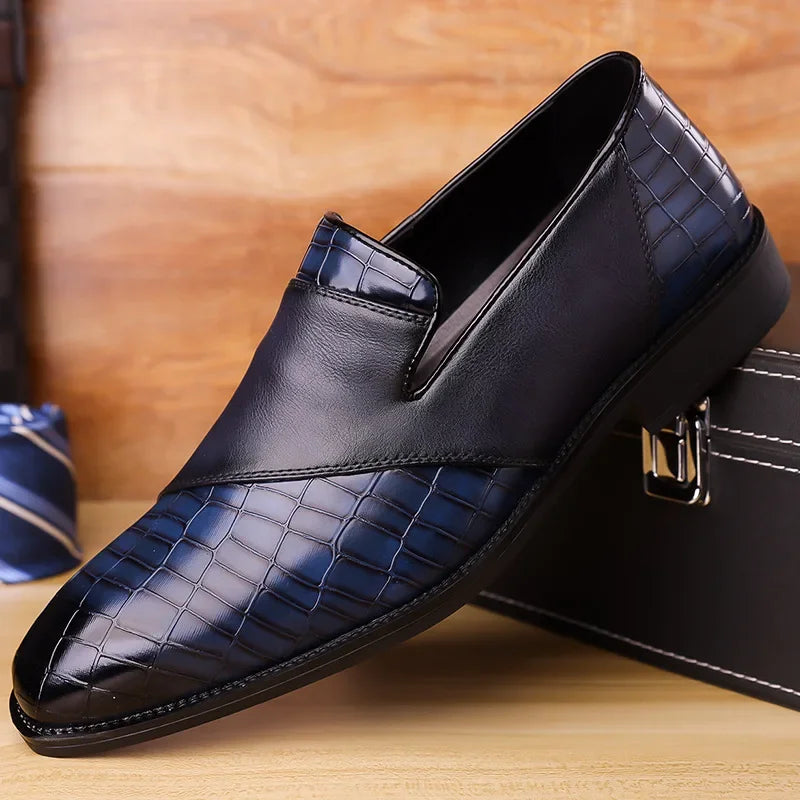 Bekväma loafers i äkta läder för män – vadderad innersula, slip-on-modell