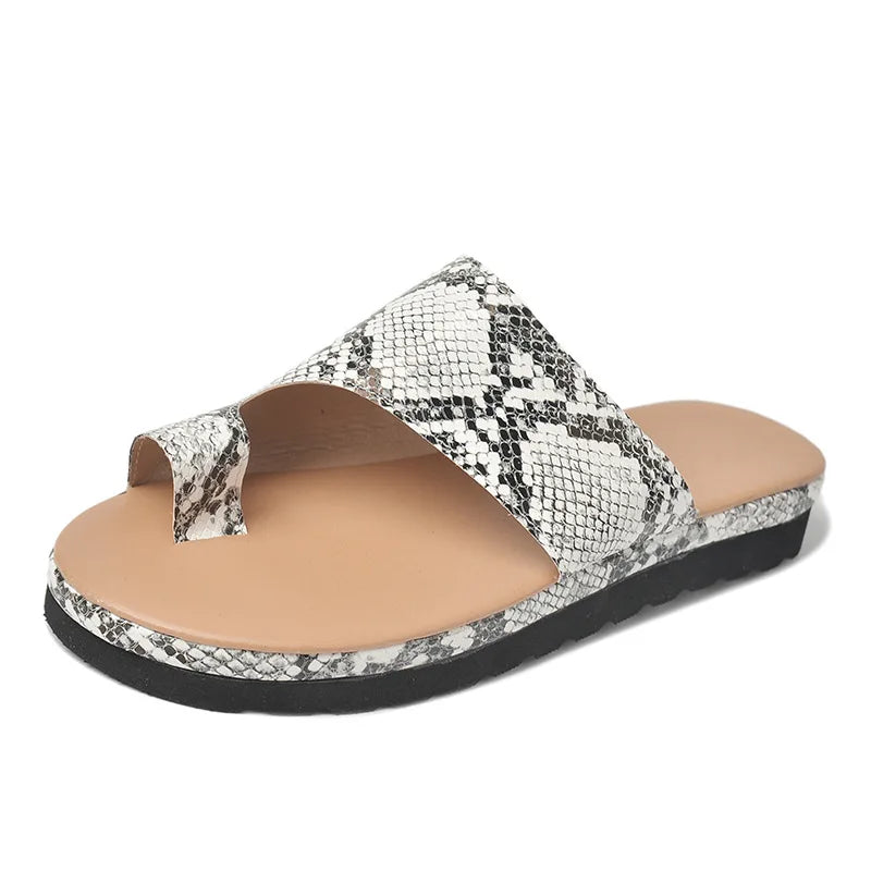 Sandali ortopedici da donna correttore per alluce valgo con zeppa e ciabatte slip-on