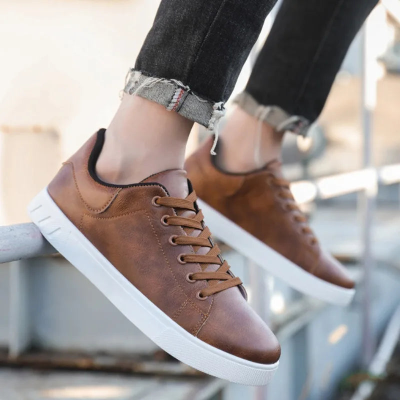 Sneaker uomo in pelle comode – solette imbottite, design leggero e traspirante