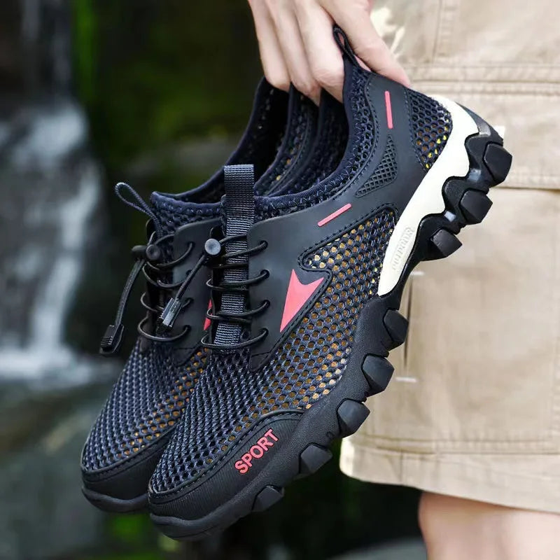 Men's Hiking Shoes Breathable Mesh Lace Up Sneakerss