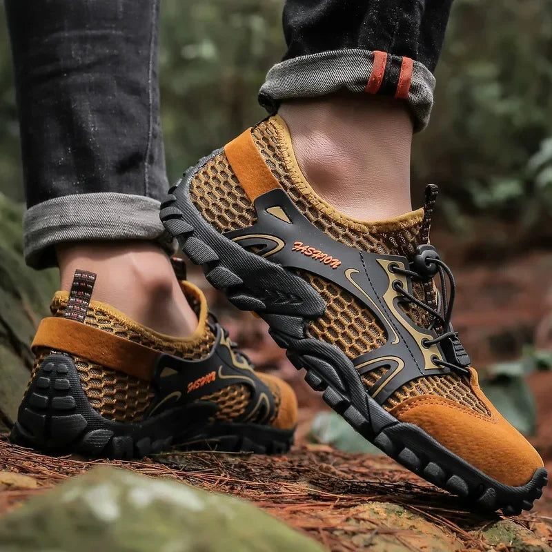 Herres vandresko åndbar mesh lavtop sneakers