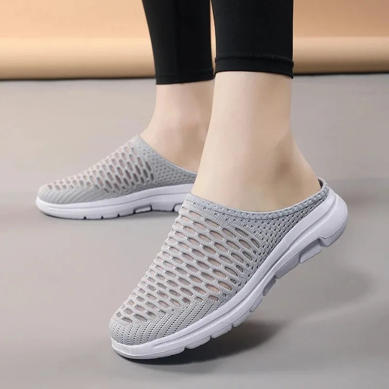 Orthopedic Slippers Women's Slip On Mesh Platform Shoes