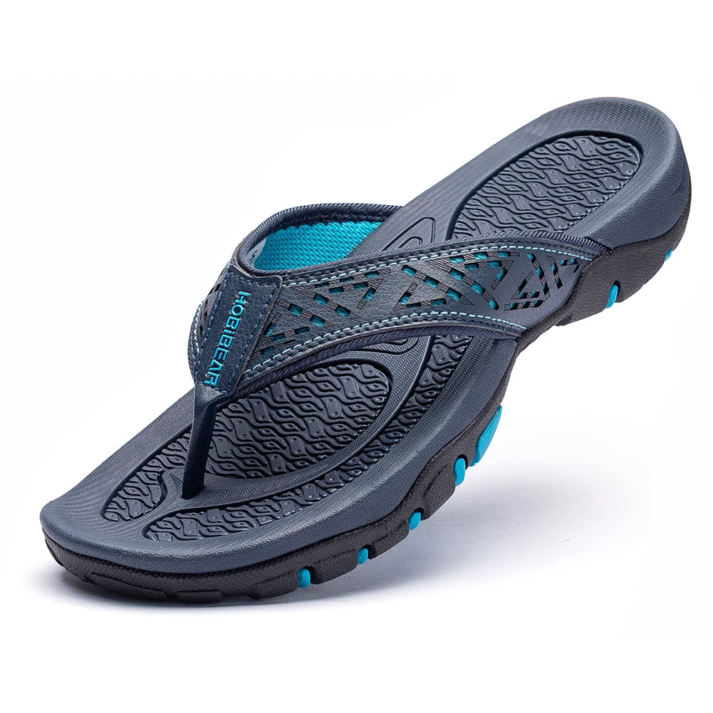 Chanclas planas para hombre con calado, sandalias de playa