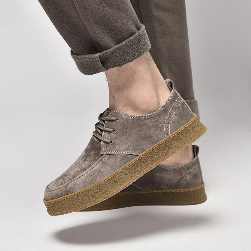 Men's Non-Slip Lace-Up Sneakers – Cushioned Comfort, Secure Traction Sole