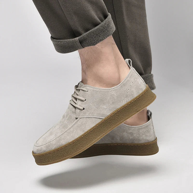 Men's Non-Slip Lace-Up Sneakers – Cushioned Comfort, Secure Traction Sole