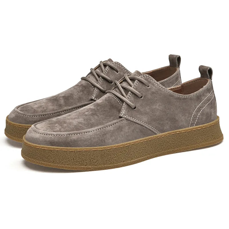 Men's Non-Slip Lace-Up Sneakers – Cushioned Comfort, Secure Traction Sole