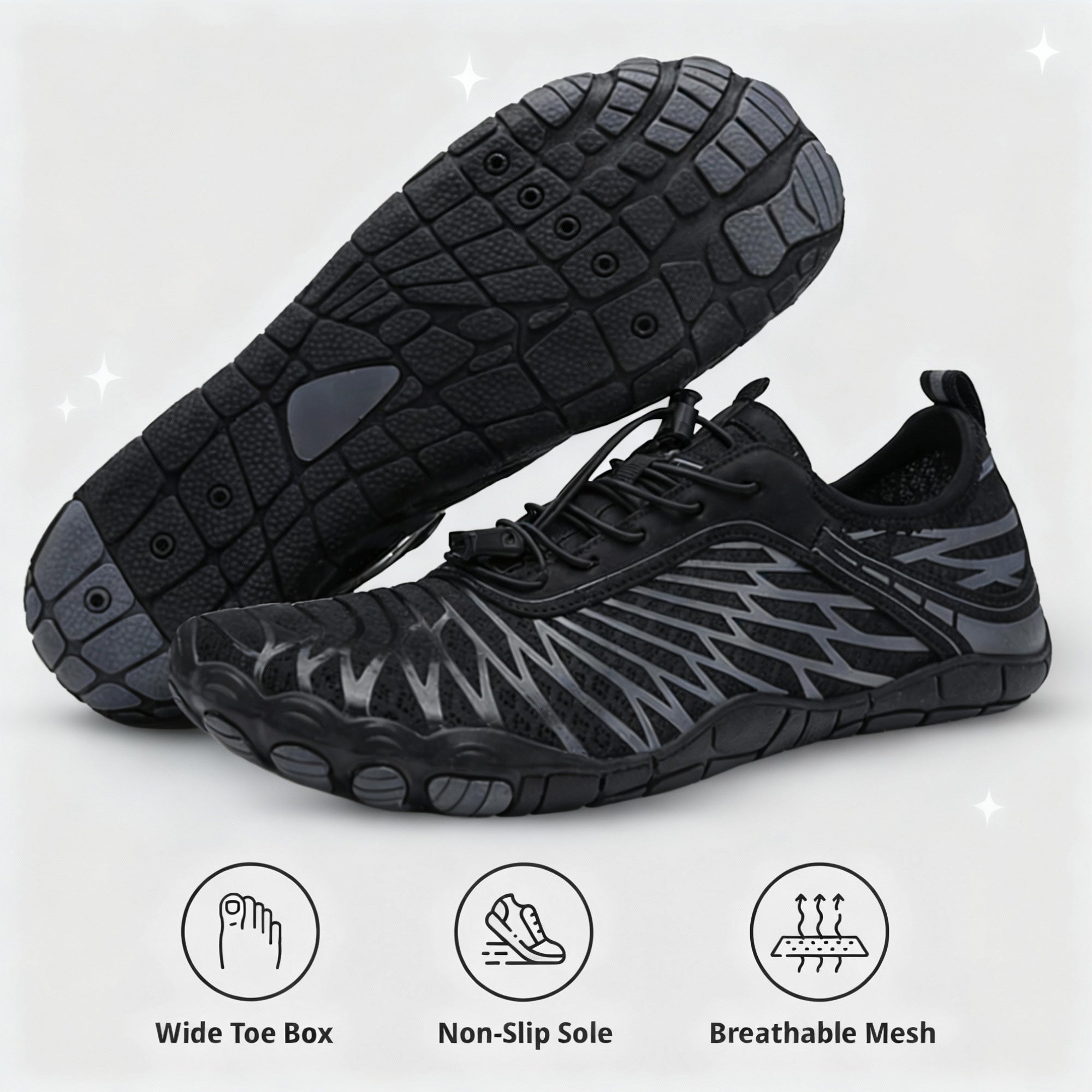 Chaussures pieds nus unisexes antidérapantes minimalistes pour sentiers