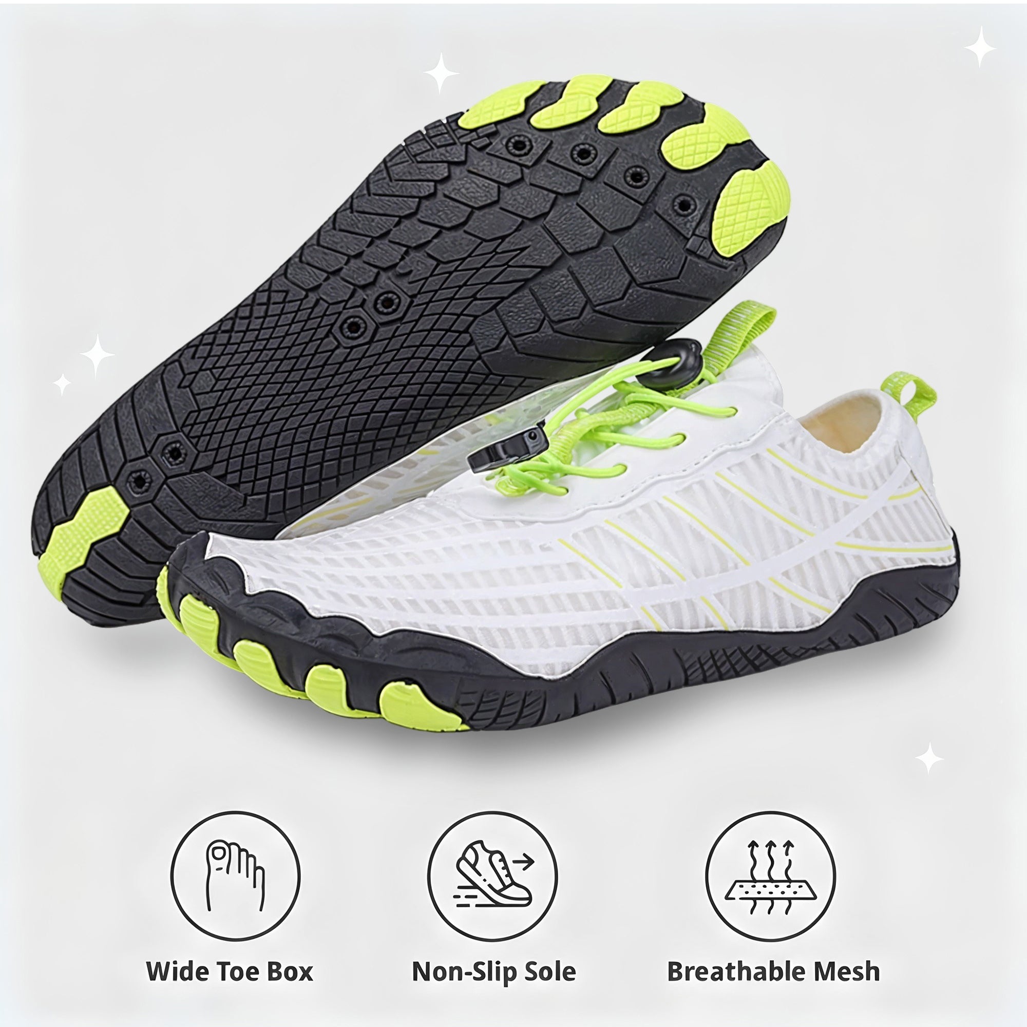 Unisex barfotaskor halkfria minimalistiska trailsneakers