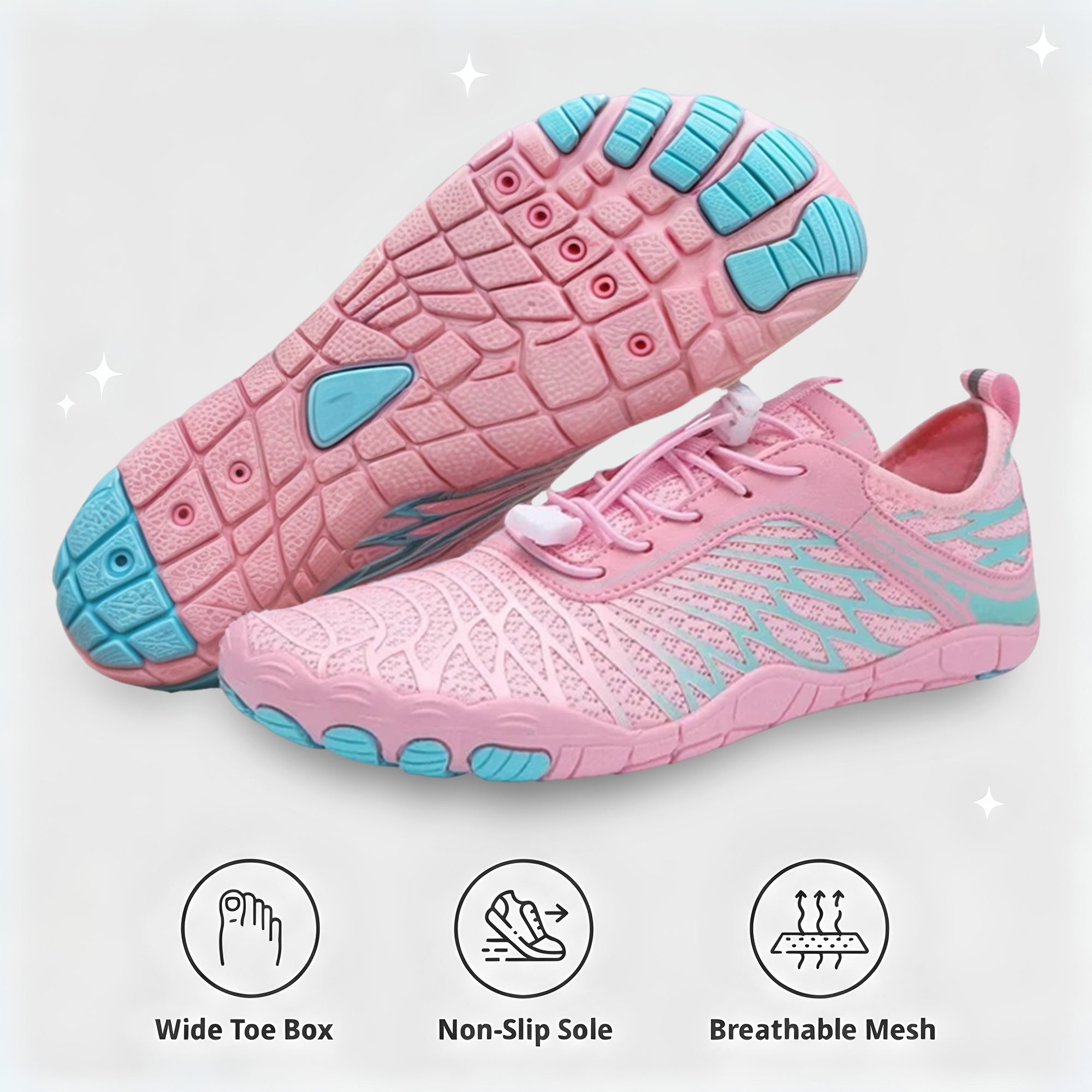 Unisex barfotaskor halkfria minimalistiska trailsneakers