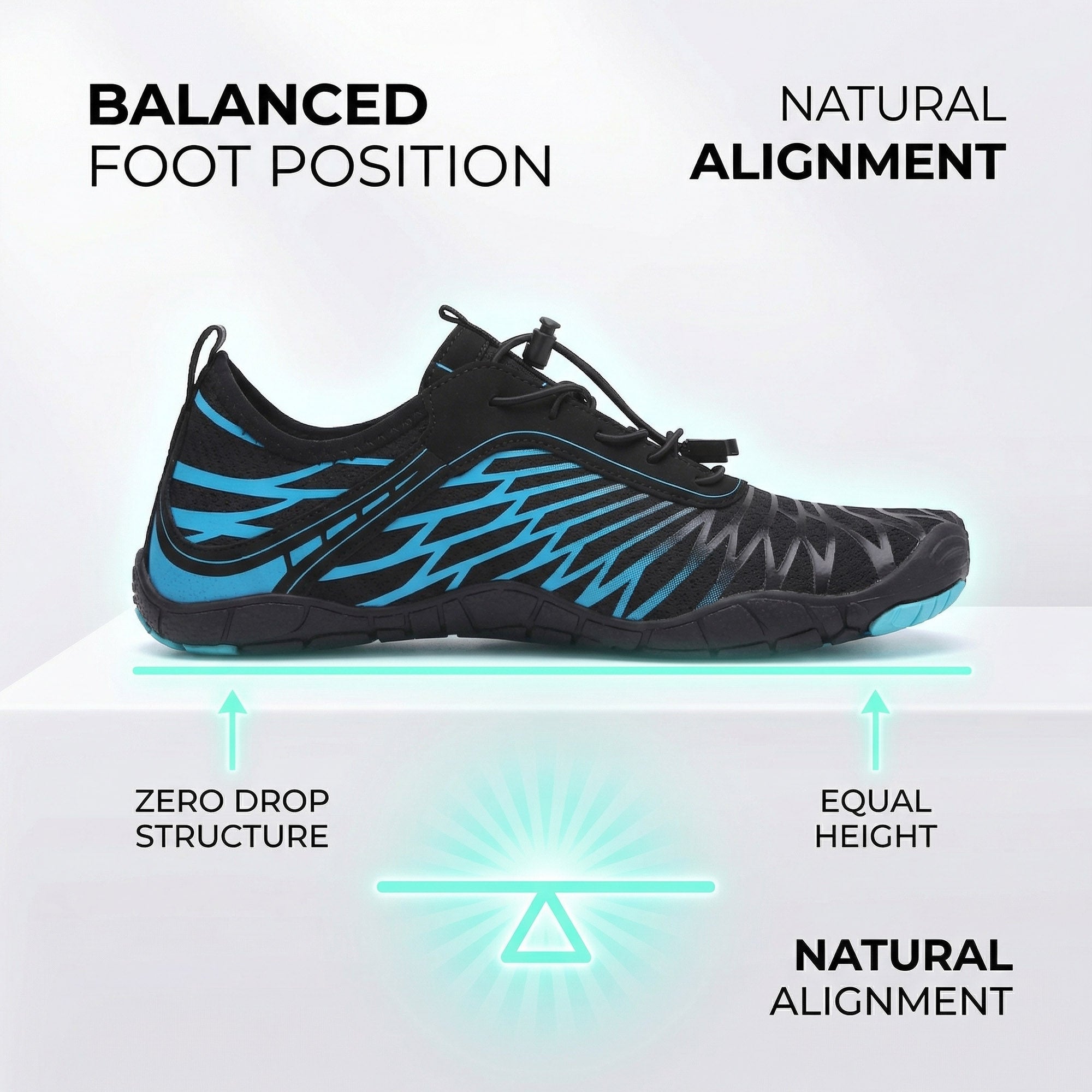 Unisex barfotaskor halkfria minimalistiska trailsneakers