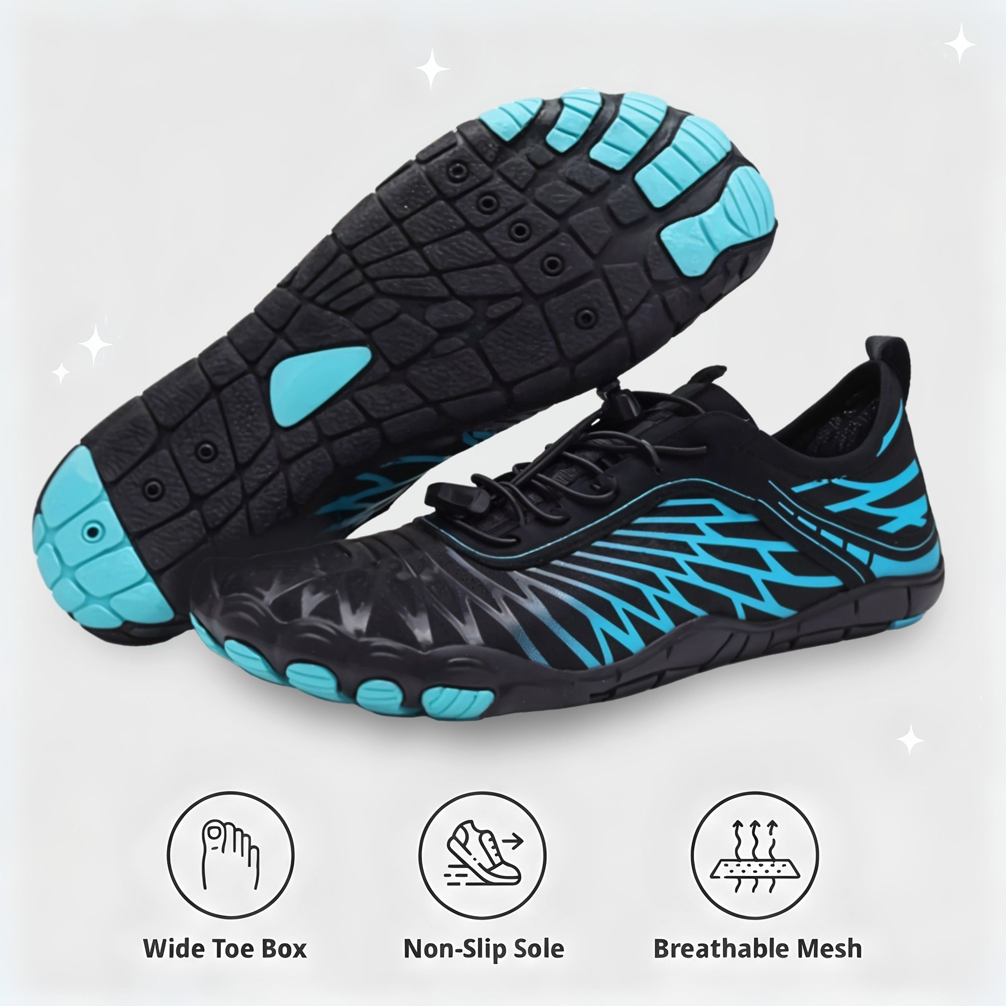 Unisex barfotaskor halkfria minimalistiska trailsneakers