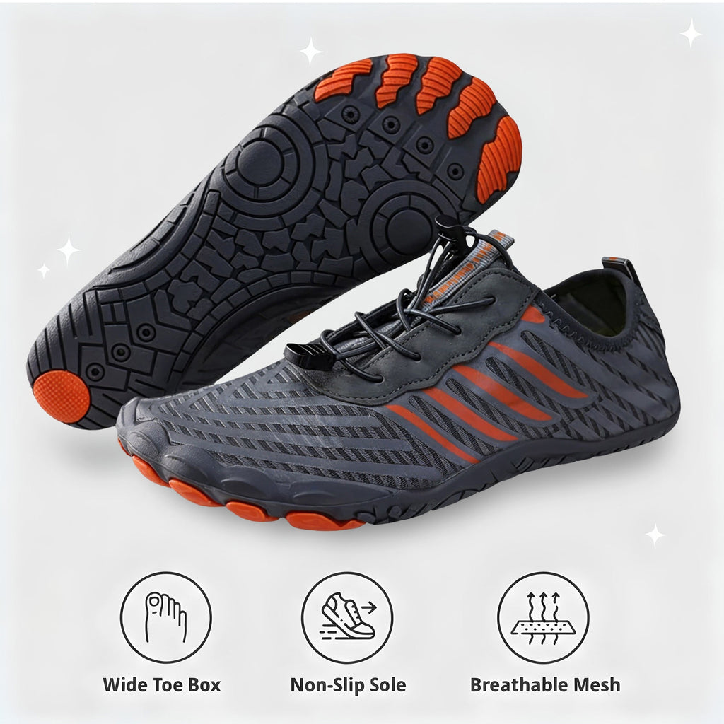 Unisex barfotaskor halkfria minimalistiska trailsneakers