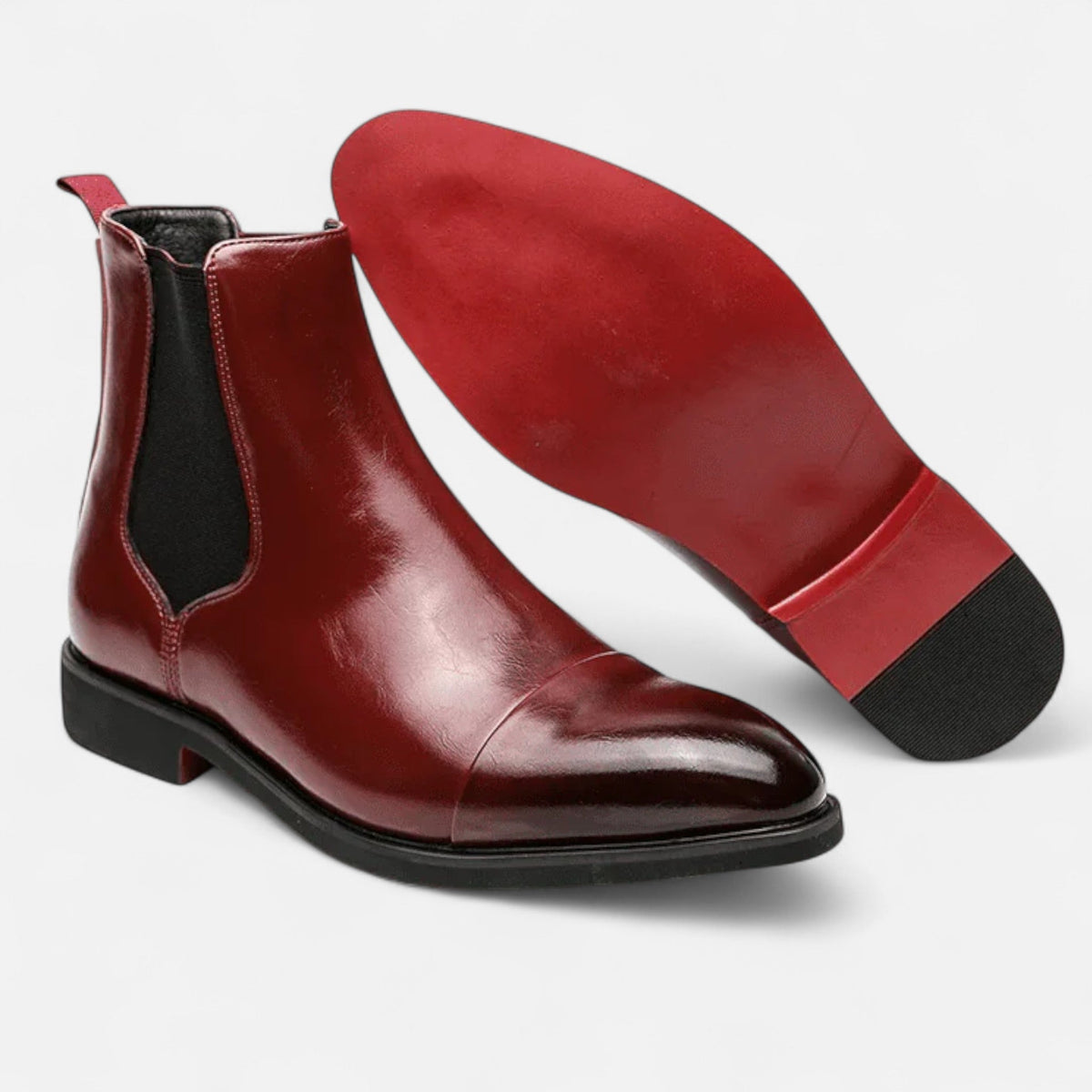 Stivaletti Chelsea da uomo in pelle premium confortevole - Supporto alla caviglia, design con suola robusta