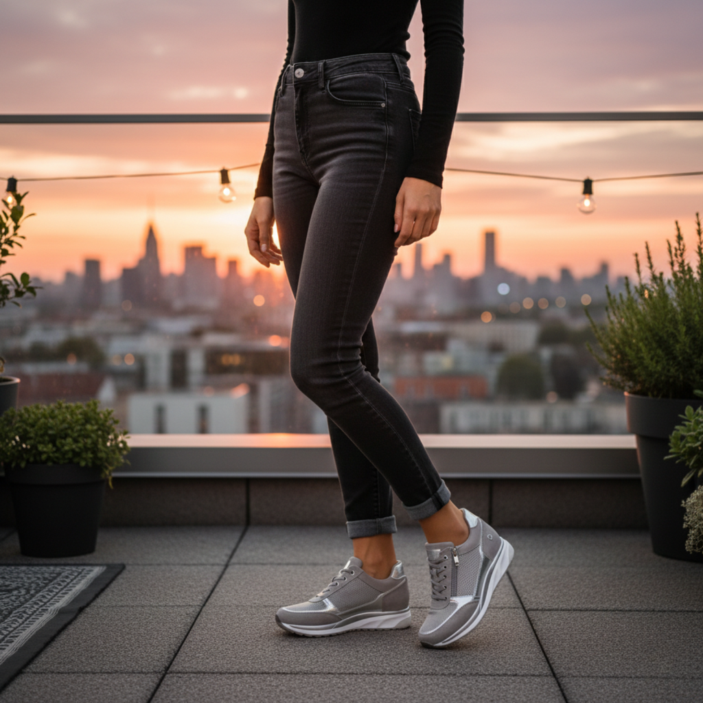 New Women's Lightweight Wedge Vulcanized Sneakers