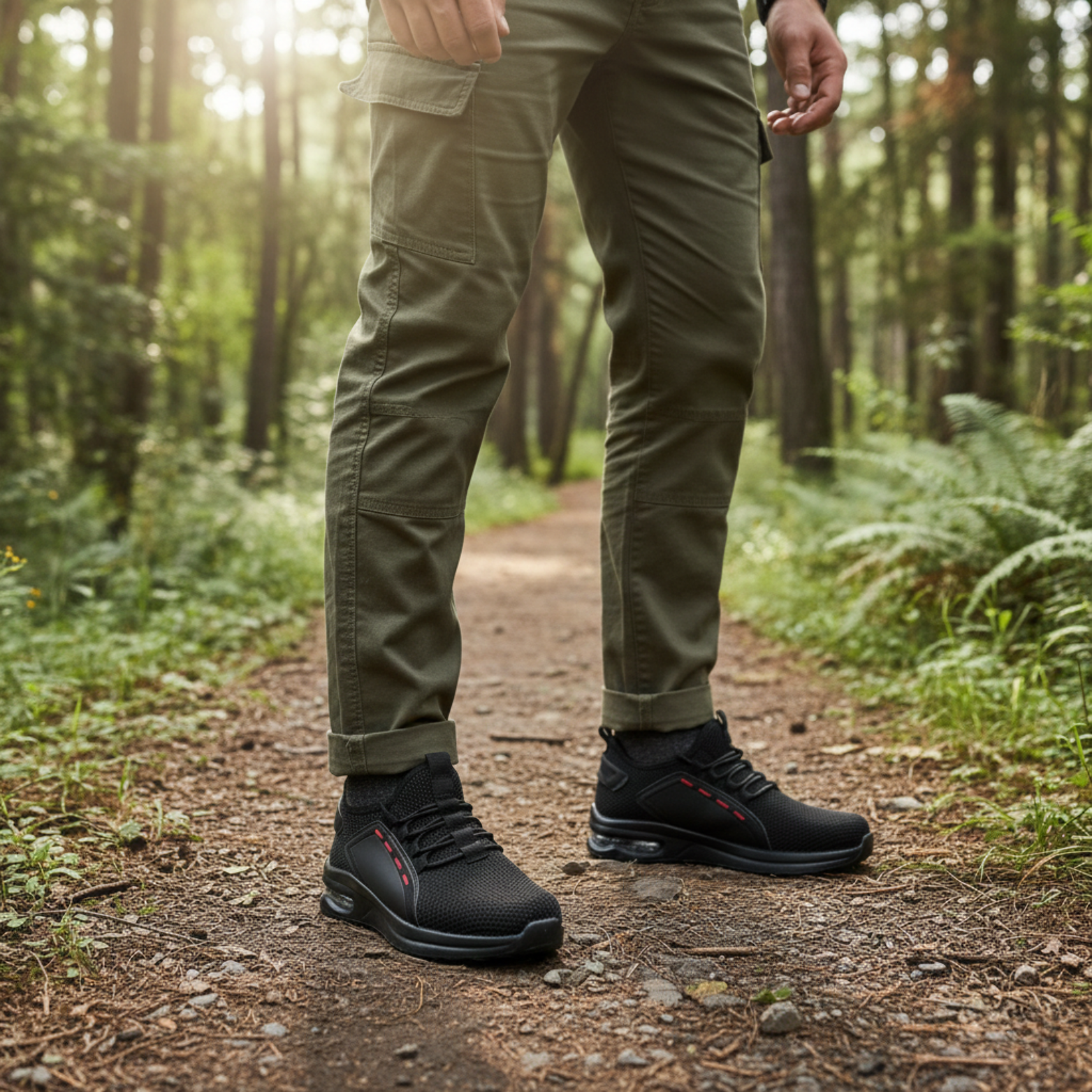 Men's Indestructible Steel Toe Work Safety Sneakers