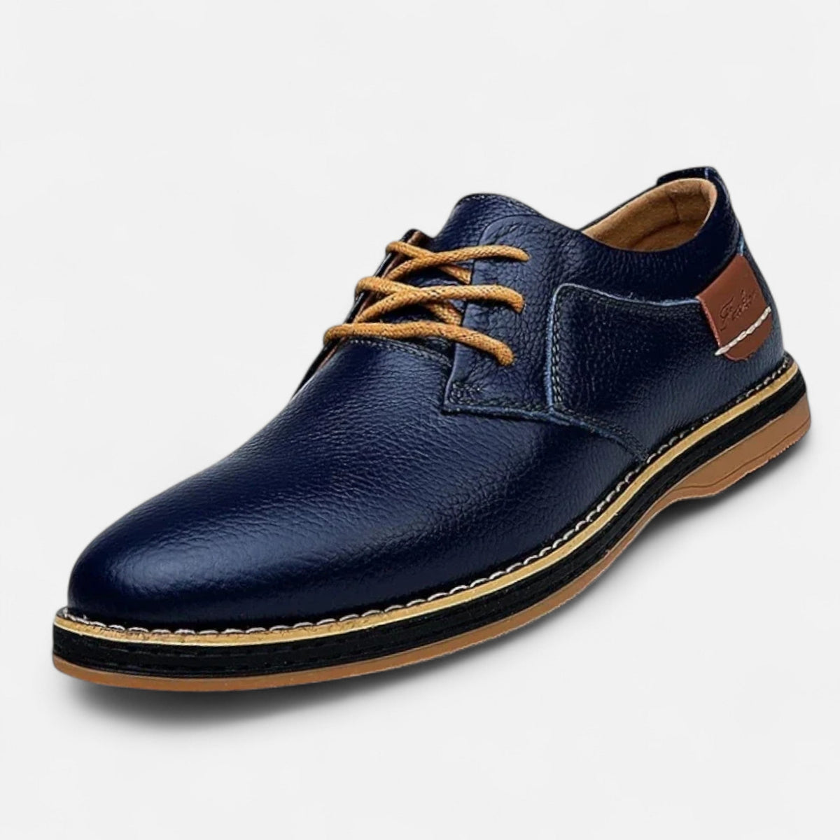 Men's Comfort Genuine Leather Lace-Up Shoes – Handmade Construction, Breathable Upper