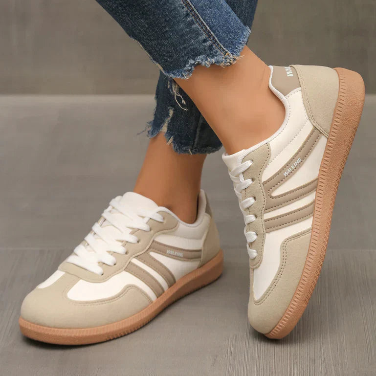 Damsneakers för vardagsbruk, andningsbara syntetiska lågskor