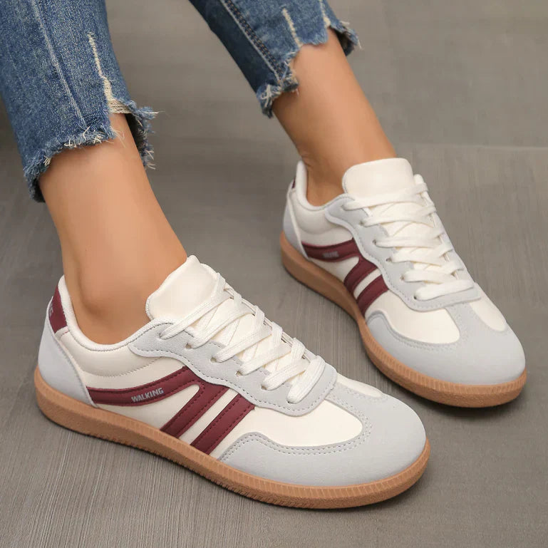 Damsneakers för vardagsbruk, andningsbara syntetiska lågskor