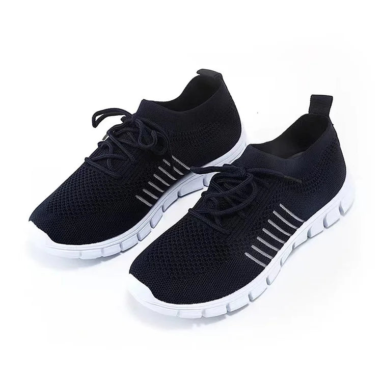 Zapatillas de malla para mujer, transpirables, sin cordones, ligeras para caminar