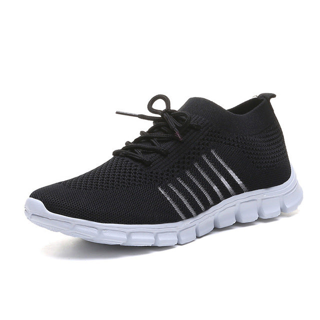Zapatillas de malla para mujer, transpirables, sin cordones, ligeras para caminar