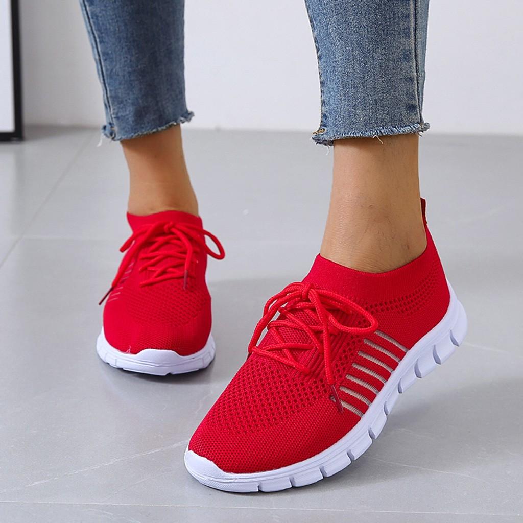 Zapatillas ortopédicas de malla para mujer, zapatillas ligeras sin cordones y transpirables para caminar