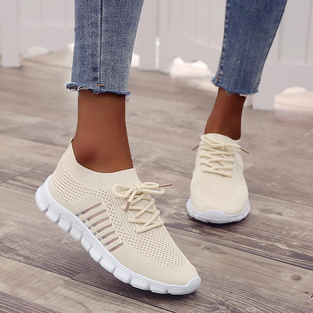 Zapatillas ortopédicas de malla para mujer, zapatillas ligeras sin cordones y transpirables para caminar