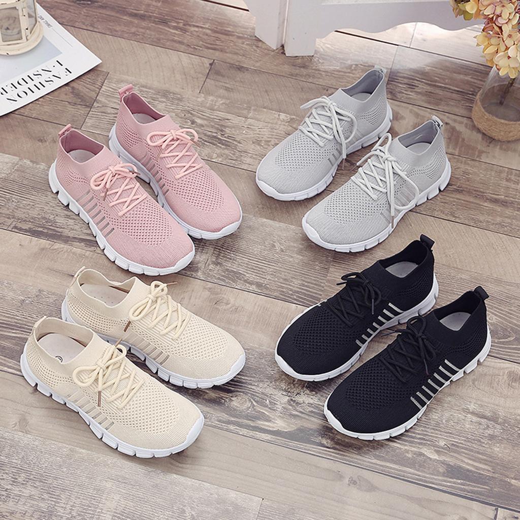 Zapatillas ortopédicas de malla para mujer, zapatillas ligeras sin cordones y transpirables para caminar
