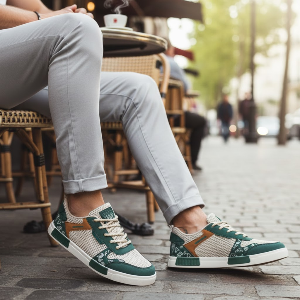 Men's Breathable Mesh Vulcanized Walking Shoes