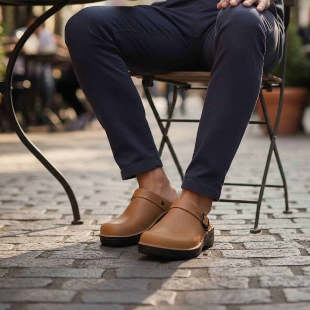 Men's Casual Flat Sole Back Open Bag Head Slippers