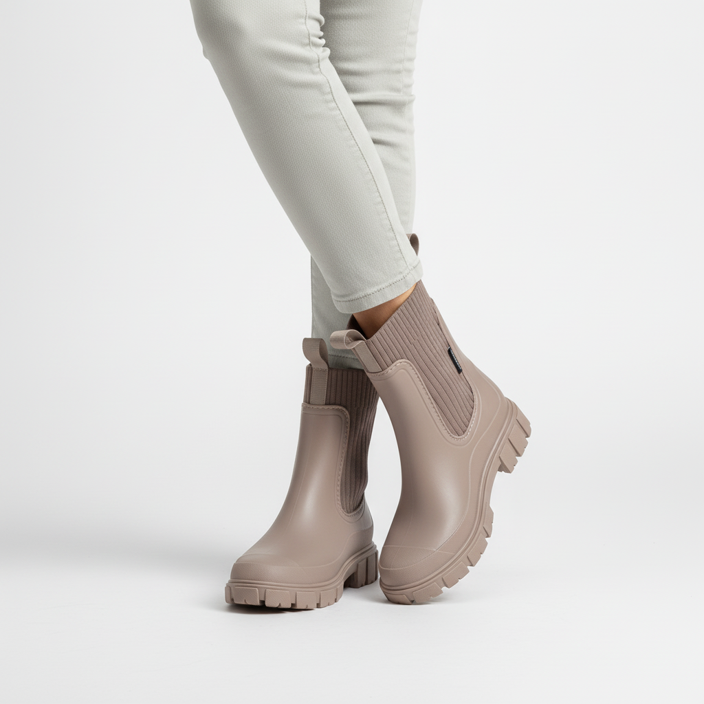Women's Waterproof Rubber Rain Boots – Ergonomic Comfort Fit, Non-Slip Tread