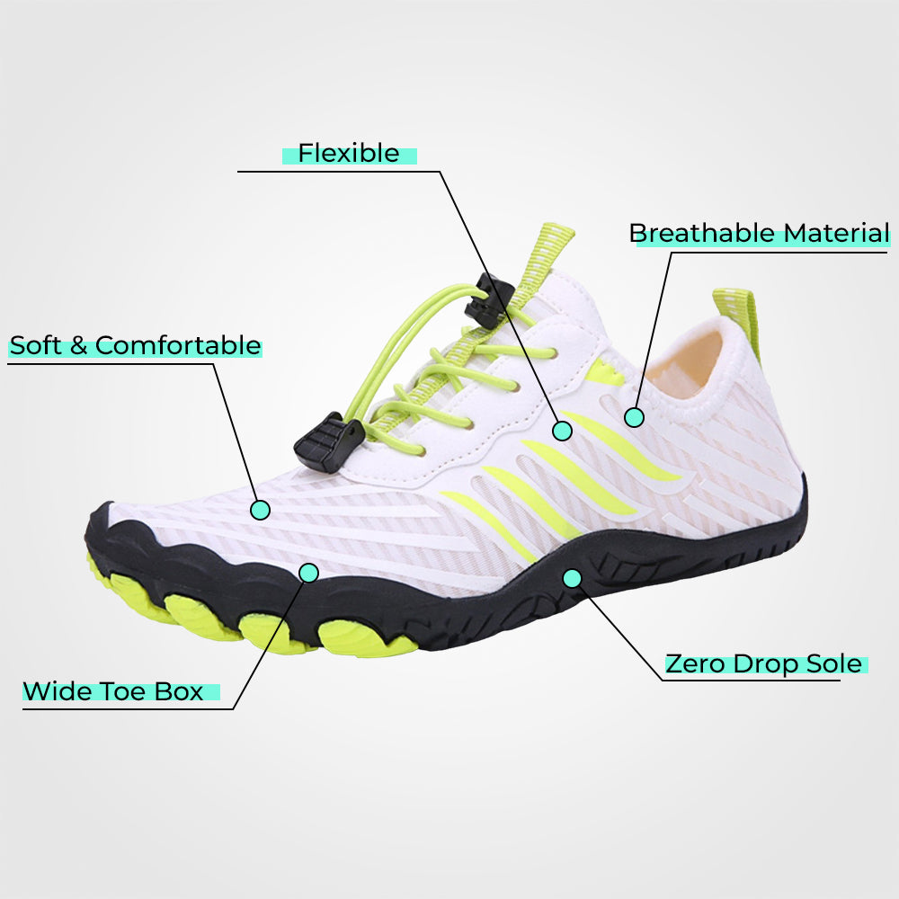 Unisex barfotaskor halkfria minimalistiska trailsneakers