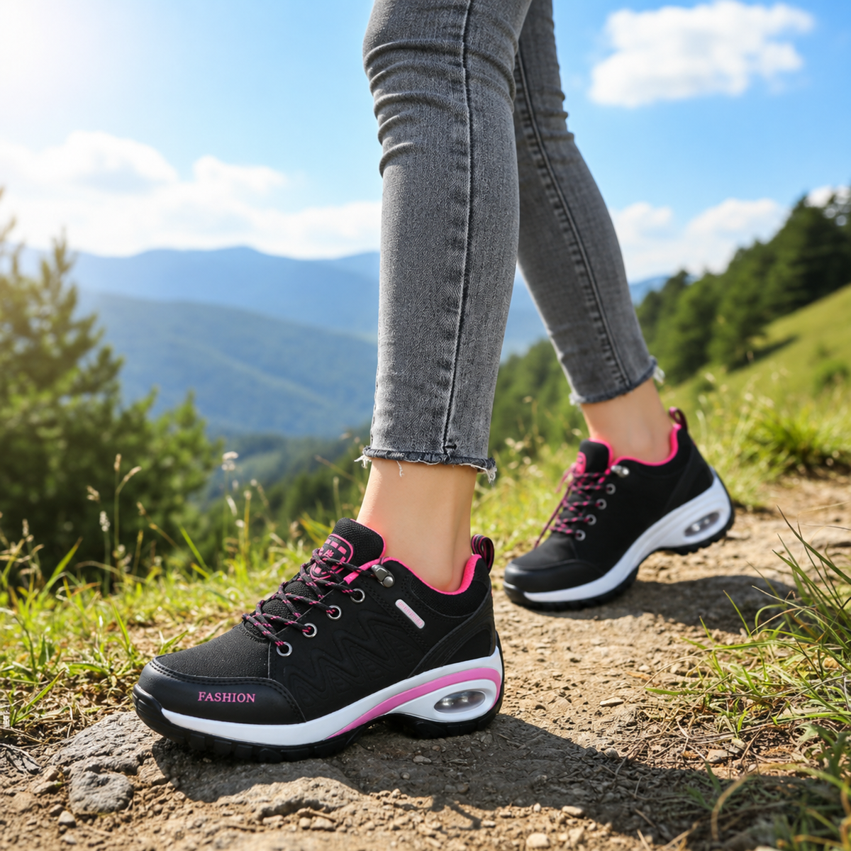 Adidași casual pentru femei, cu platformă groasă, pentru mers