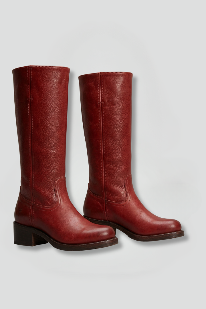 Ortopediska stövlar för kvinnor med skaft till mitten av vaden – pådragningsmodell med stabil klack