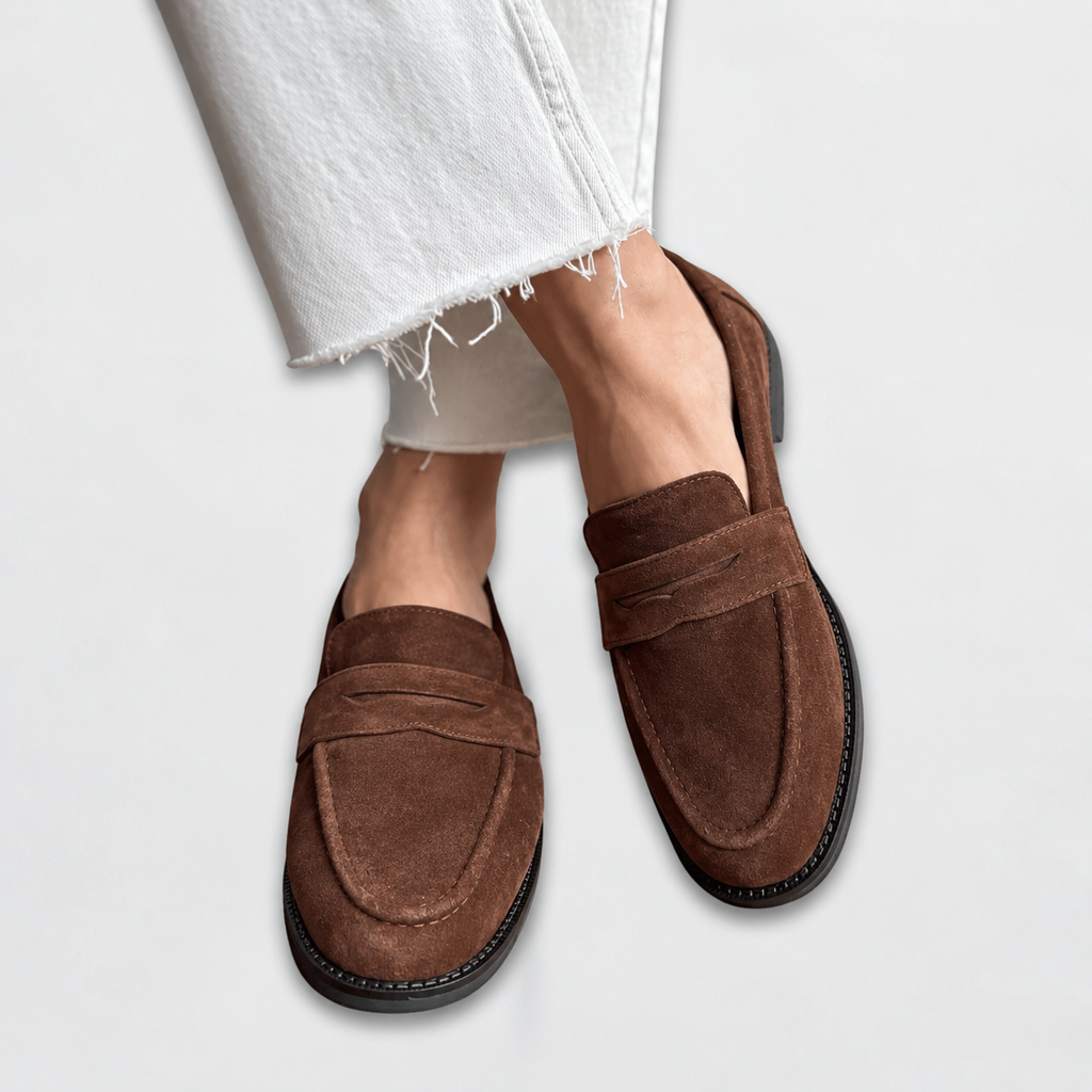 Mocasines penny cómodos para mujer – Plantilla acolchada, suela flexible y ligera