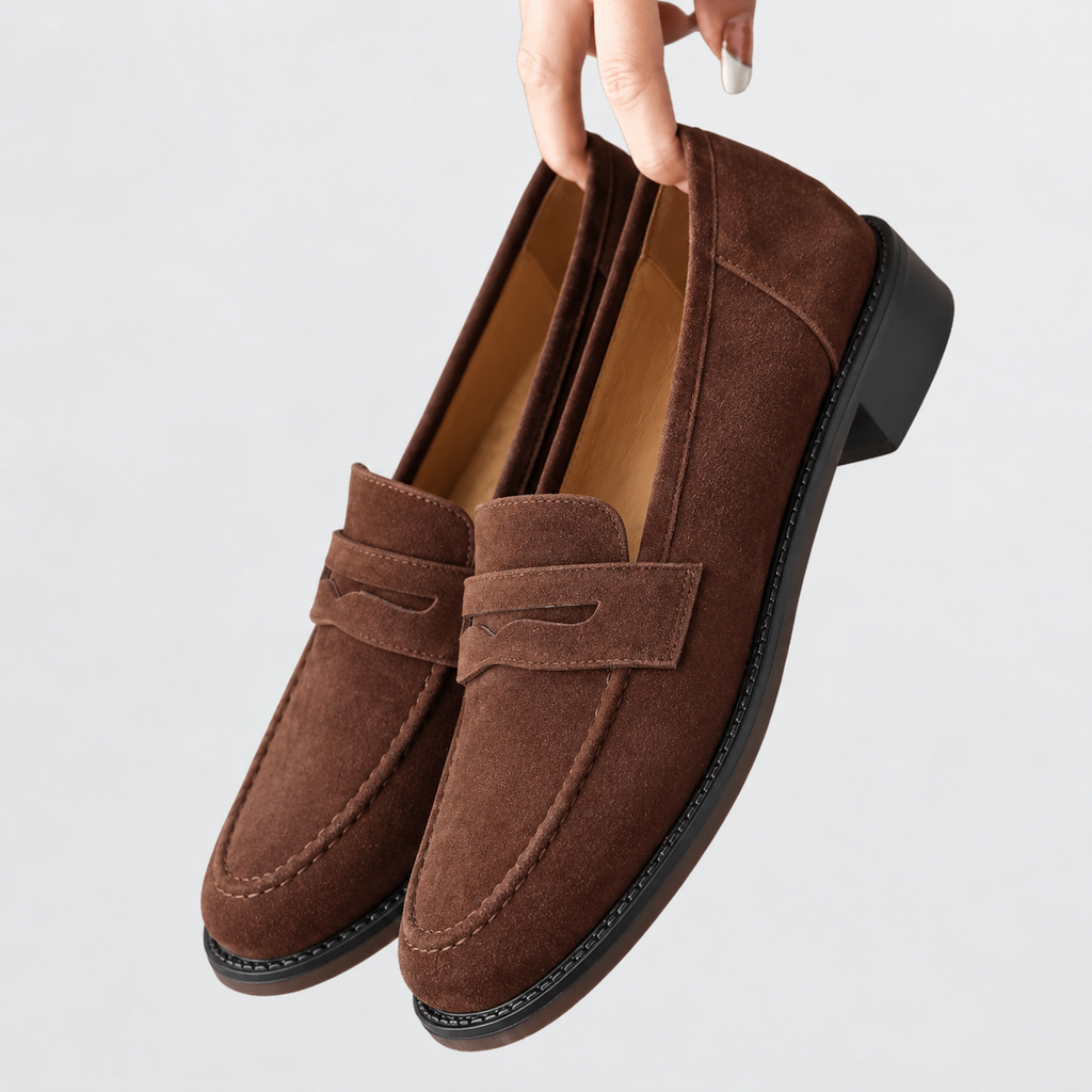 Mocasines penny cómodos para mujer – Plantilla acolchada, suela flexible y ligera