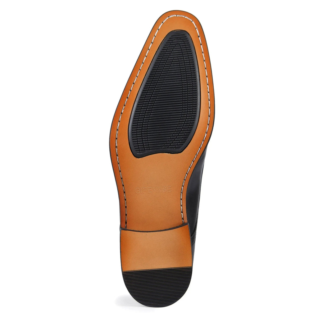 Mocassins pour hommes en cuir véritable avec design sans lacets et finition polie