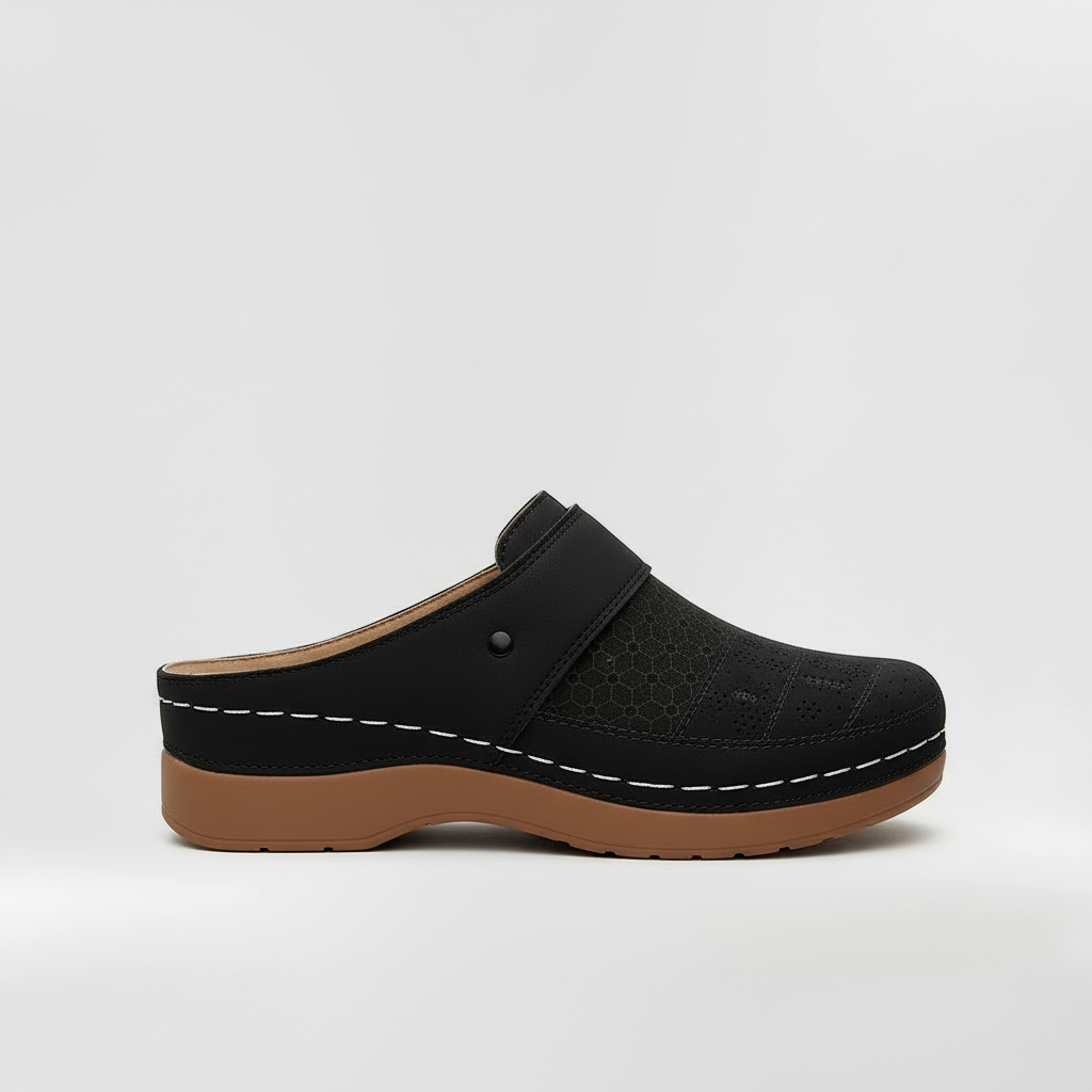 Mules confort à enfiler pour femmes avec boucle et semelle antidérapante