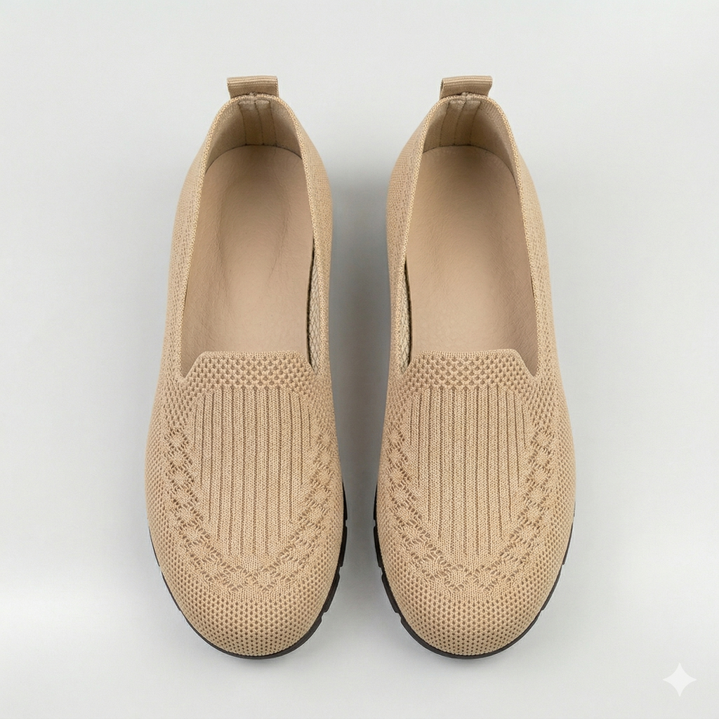 Damskor ortopediska loafers slip-on mesh promenadskor lätta vardagsskor flats