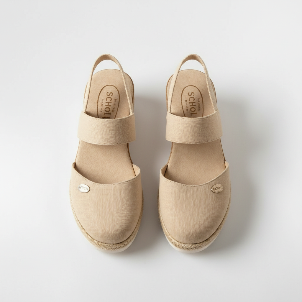 Sandales compensées espadrilles pour femmes, décontractées, en lin, avec bride arrière élastique