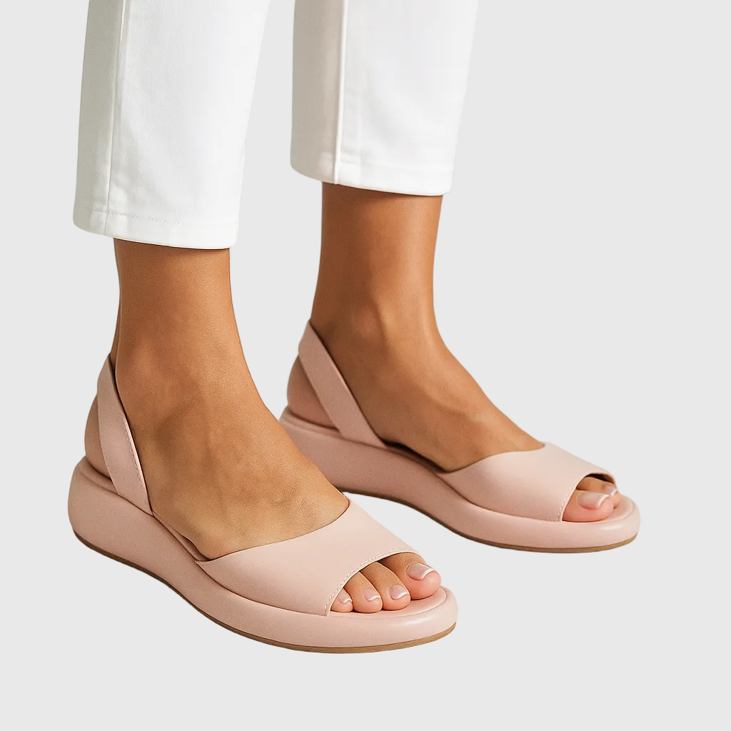 Women's Slide Sandals Open Toe Slip-On with Flat Sole