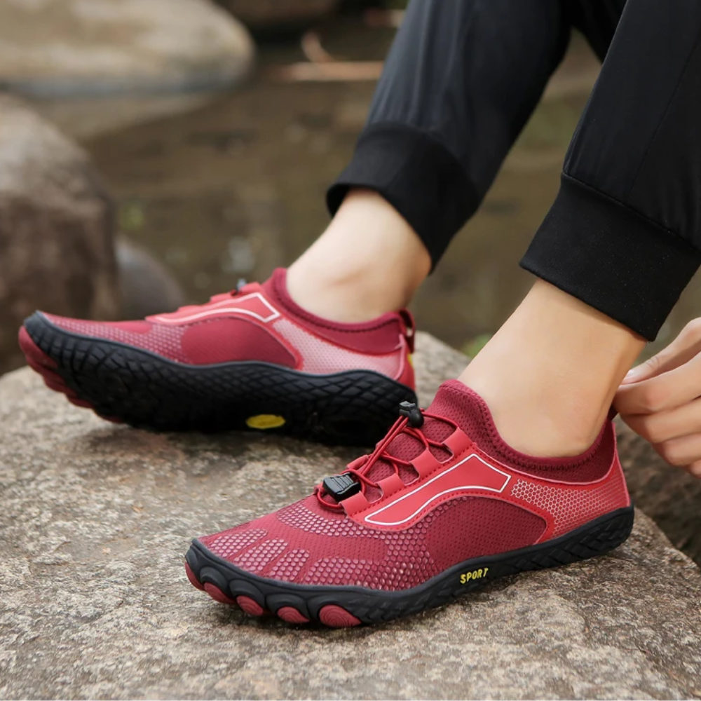 Unisex ergonomiska vattenskor med snabbtorkande stretchtyg och halksäker sula