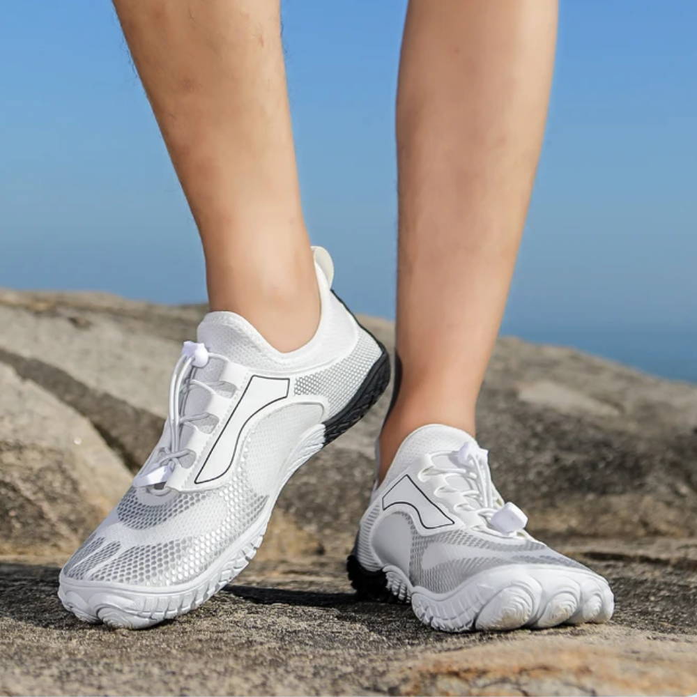 Unisex ergonomiska vattenskor med snabbtorkande stretchtyg och halksäker sula