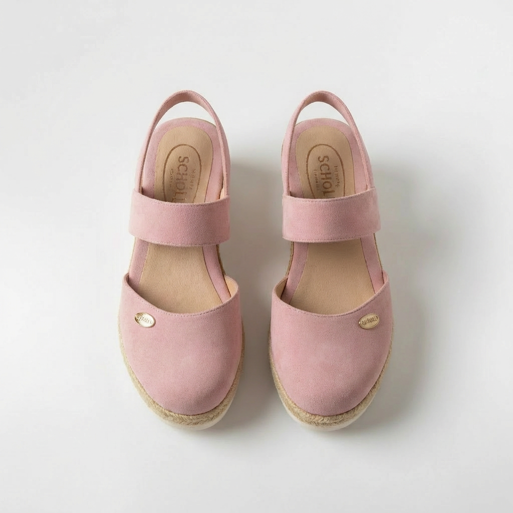Sandales compensées espadrilles pour femmes, décontractées, en lin, avec bride arrière élastique