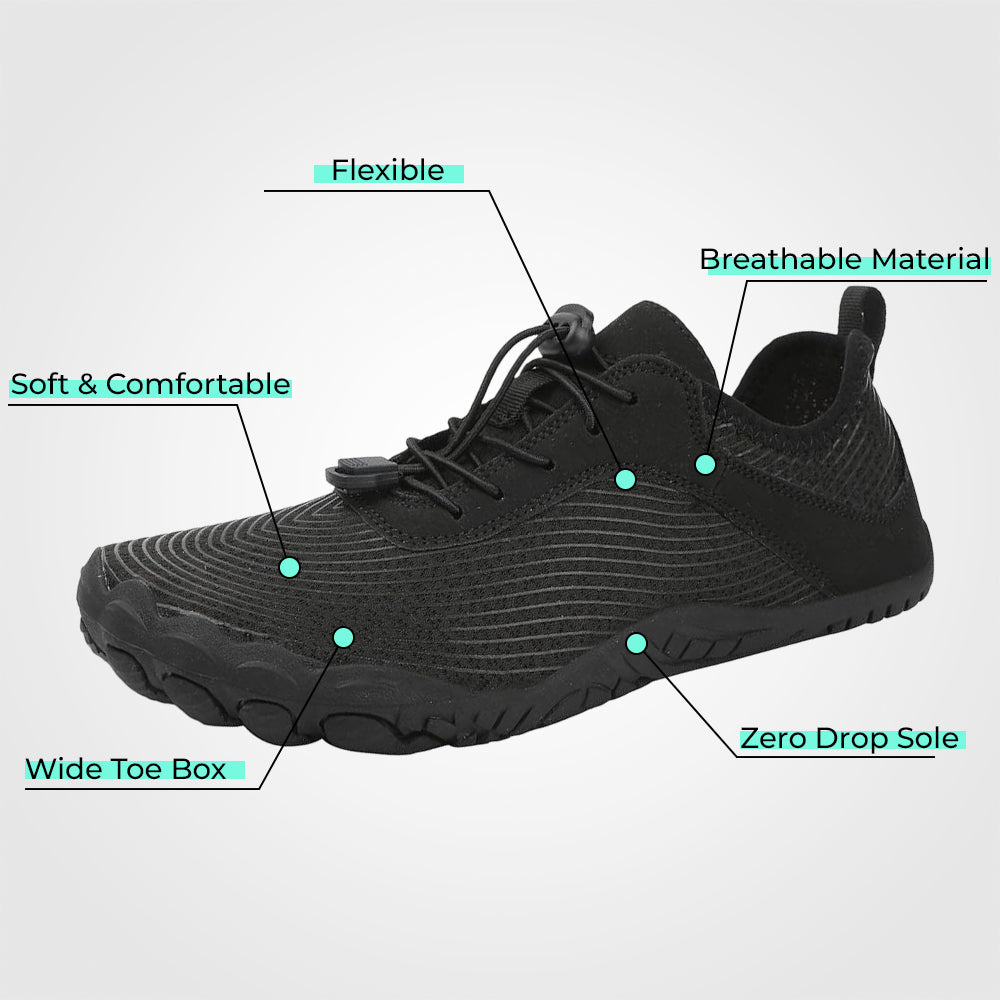 Unisex barfotaskor halkfria minimalistiska trailsneakers