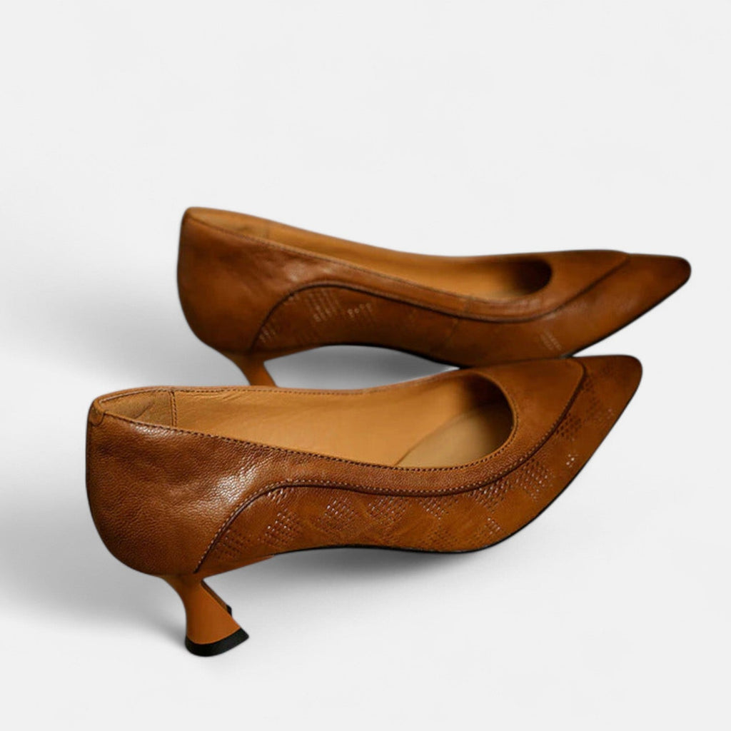 Women Kitten Heels Pointed Toe Pumps Dress Shoes
