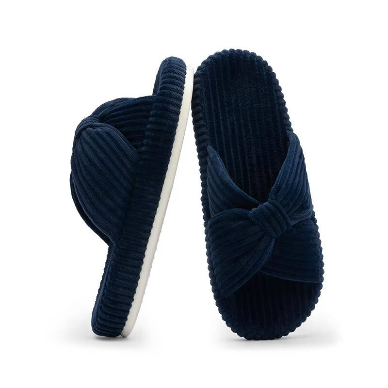 Women's Orthopedic Slippers Corduroy Arch Support Open Toe