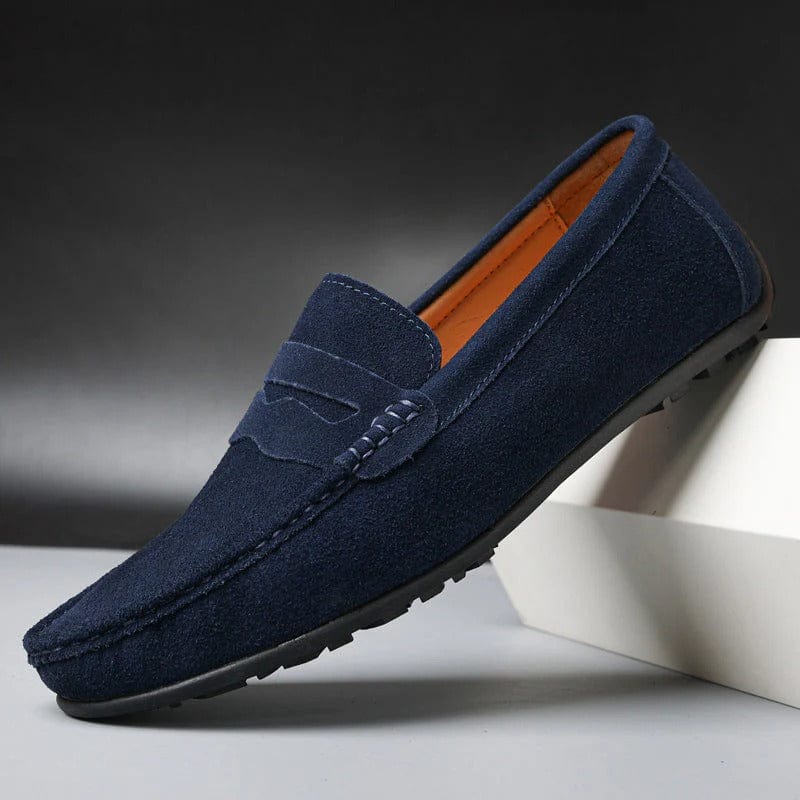 Mocassins en daim premium pour homme, chaussures décontractées à enfiler, élégantes pour le bureau