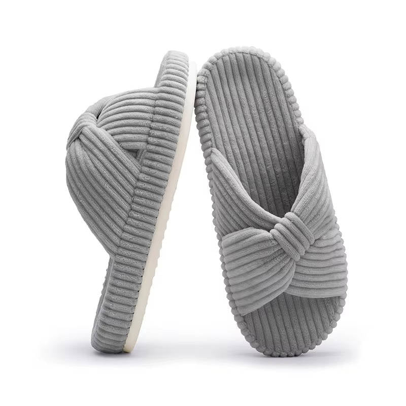 Women's Orthopedic Slippers Corduroy Arch Support Open Toe