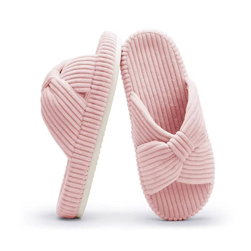 Women's Orthopedic Slippers Corduroy Arch Support Open Toe