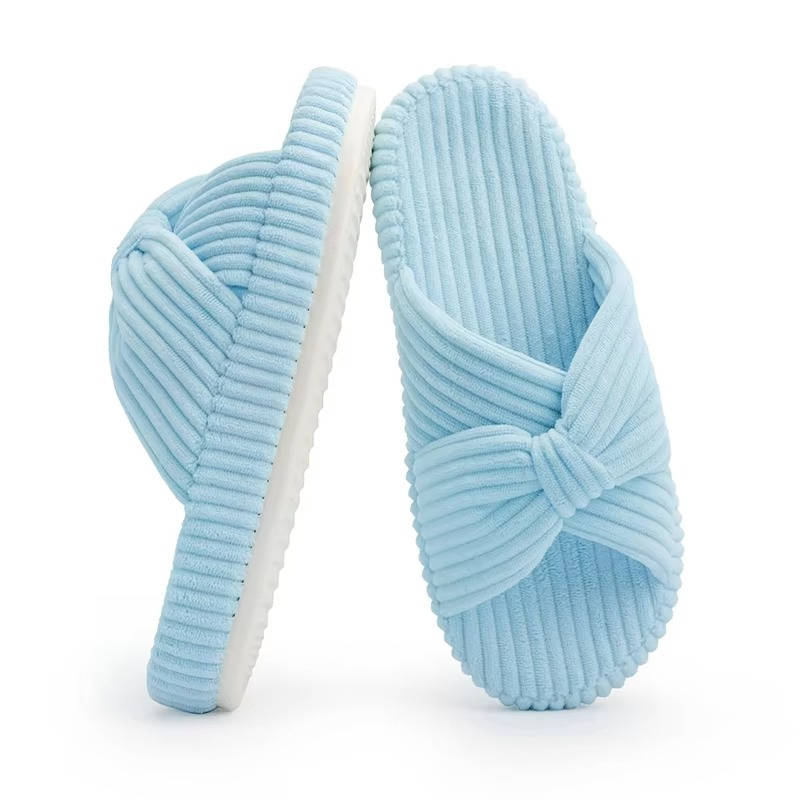 Women's Orthopedic Slippers Corduroy Arch Support Open Toe